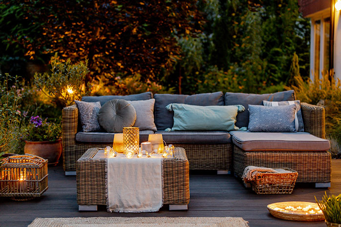 L'illuminazione delle terrazze garantisce comfort e crea un'atmosfera suggestiva